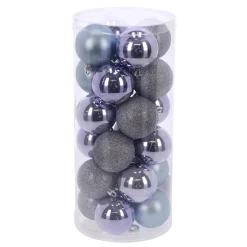 O'malley Kerstballen<Kerstbal 4cm mix koker 24st mauve