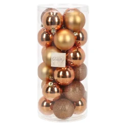 O'malley Kerstballen<Kerstbal 4cm mix koker 24st soft copper