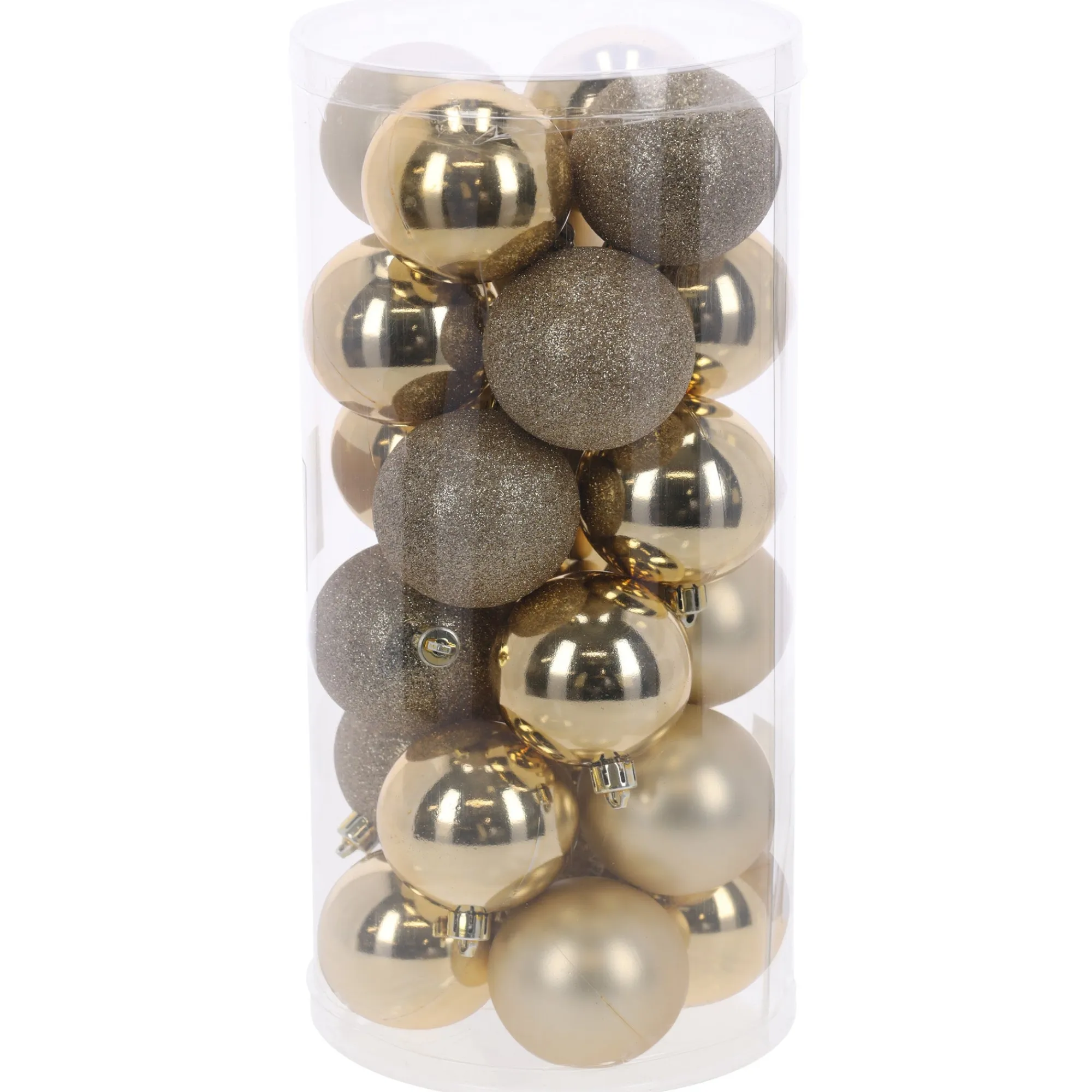 O'malley Kerstballen<Kerstbal 6cm mix koker 24st soft gold
