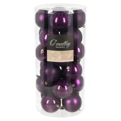 O'malley Kerstballen<Kerstbal 4cm mix koker 24st vijg