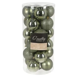 O'malley Kerstballen<Kerstbal 4cm mix 24st rosemary green