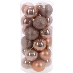 O'malley Kerstballen<Kerstbal 4cm mix 24st sparkling rose