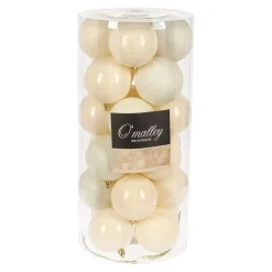 O'malley Kerstballen<Kerstbal 4cm mix 24st whool white