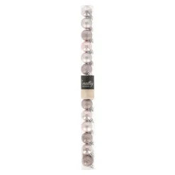 O'malley Kerstballen<Kerstbal 3 cm mix tube 14st. poederroze