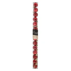 O'malley Kerstballen<Kerstbal 3 cm mix tube 14st. rood