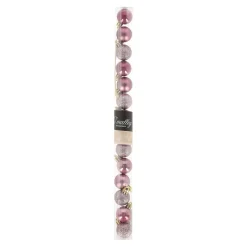 O'malley Kerstballen<Kerstbal 3 cm mix tube 14st. vintage pink
