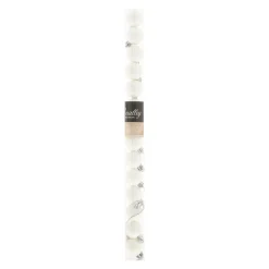 O'malley Kerstballen<Kerstbal 3 cm tube glitter 14st. wit