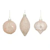 Mica Decorations Kerstballen<Kerstbal glas champagne 9 cm