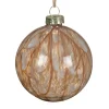 Decoris Kerstballen<Kerstbal glas pecan 8 cm