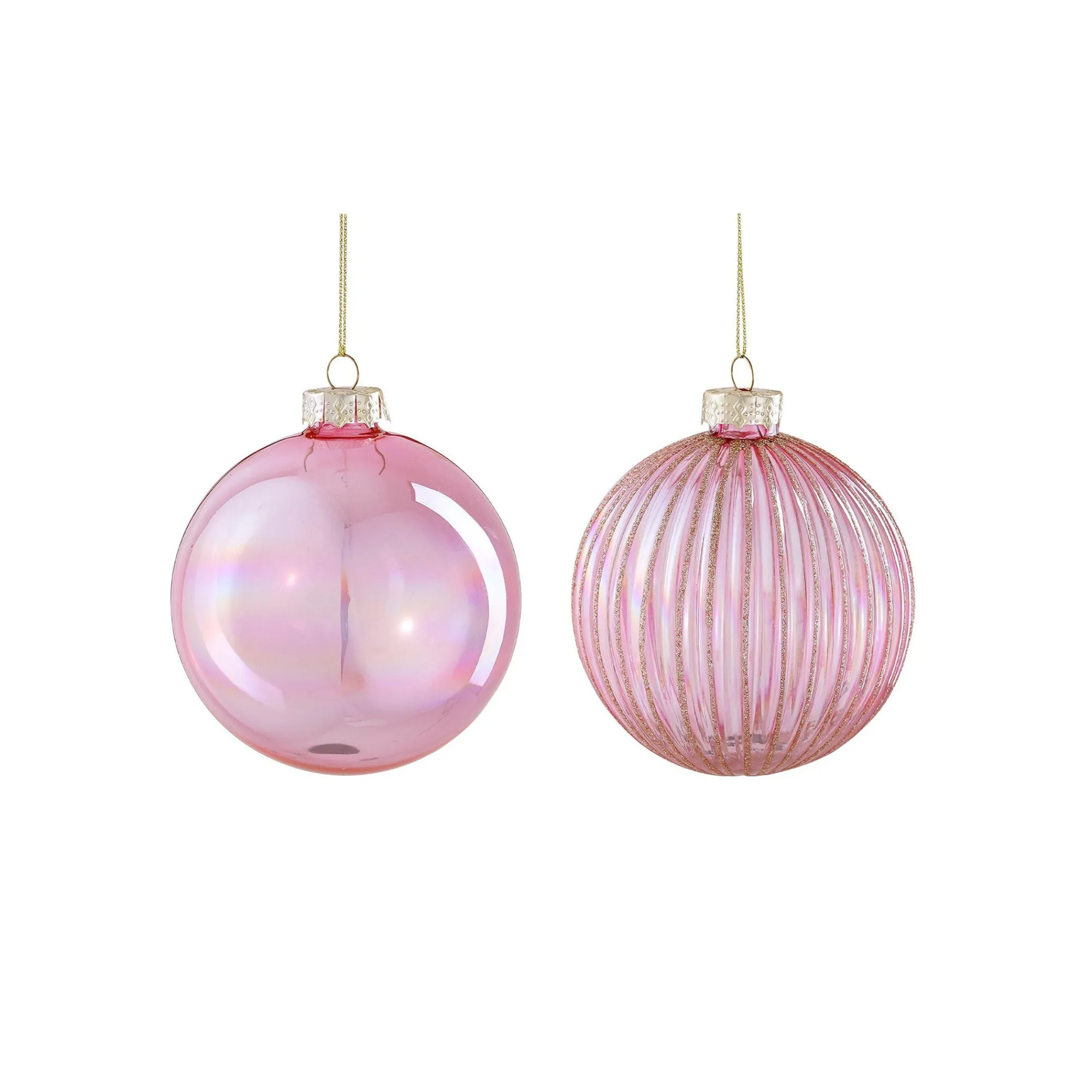 Mica Decorations Kerstballen<Kerstbal glas roze 8cm