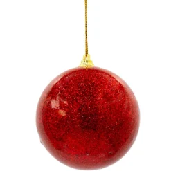 Mica Decorations Kerstballen<Kerstbal onbreekbaar rood 8 cm