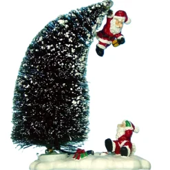 Kerstdorp<Kerstboom met kerstman