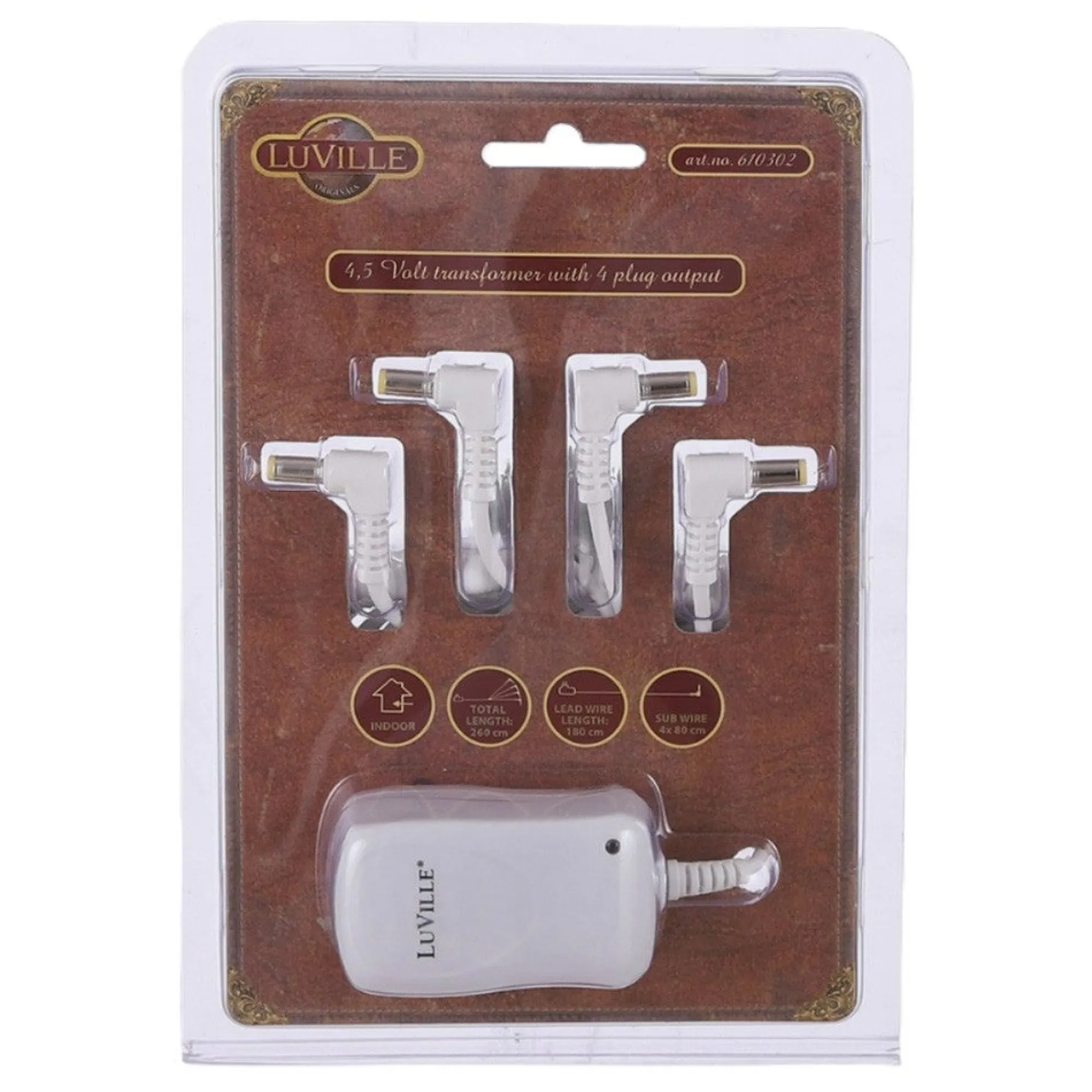 Luville Kerstdorp<Kerstdorp Adapter 4,5V 4-delig