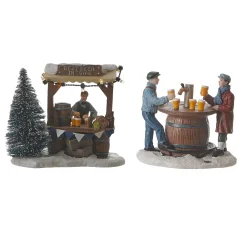 Luville Kerstdorp<Kerstdorp Bierkraam 12x8x10cm