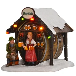 Luville Kerstdorp<Kerstdorp Bierstube 11x11x11cm