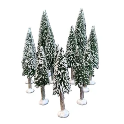 Kerstdorp<Kerstdorp bomenset 12-delig
