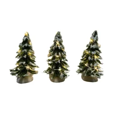 Kerstdorp<Kerstdorp bomenset 3-delig 12cm