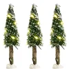 Kerstdorp<Kerstdorp boom met LED warm wit 14cm