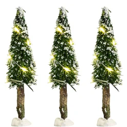 Kerstdorp<Kerstdorp boom met LED warm wit 14cm
