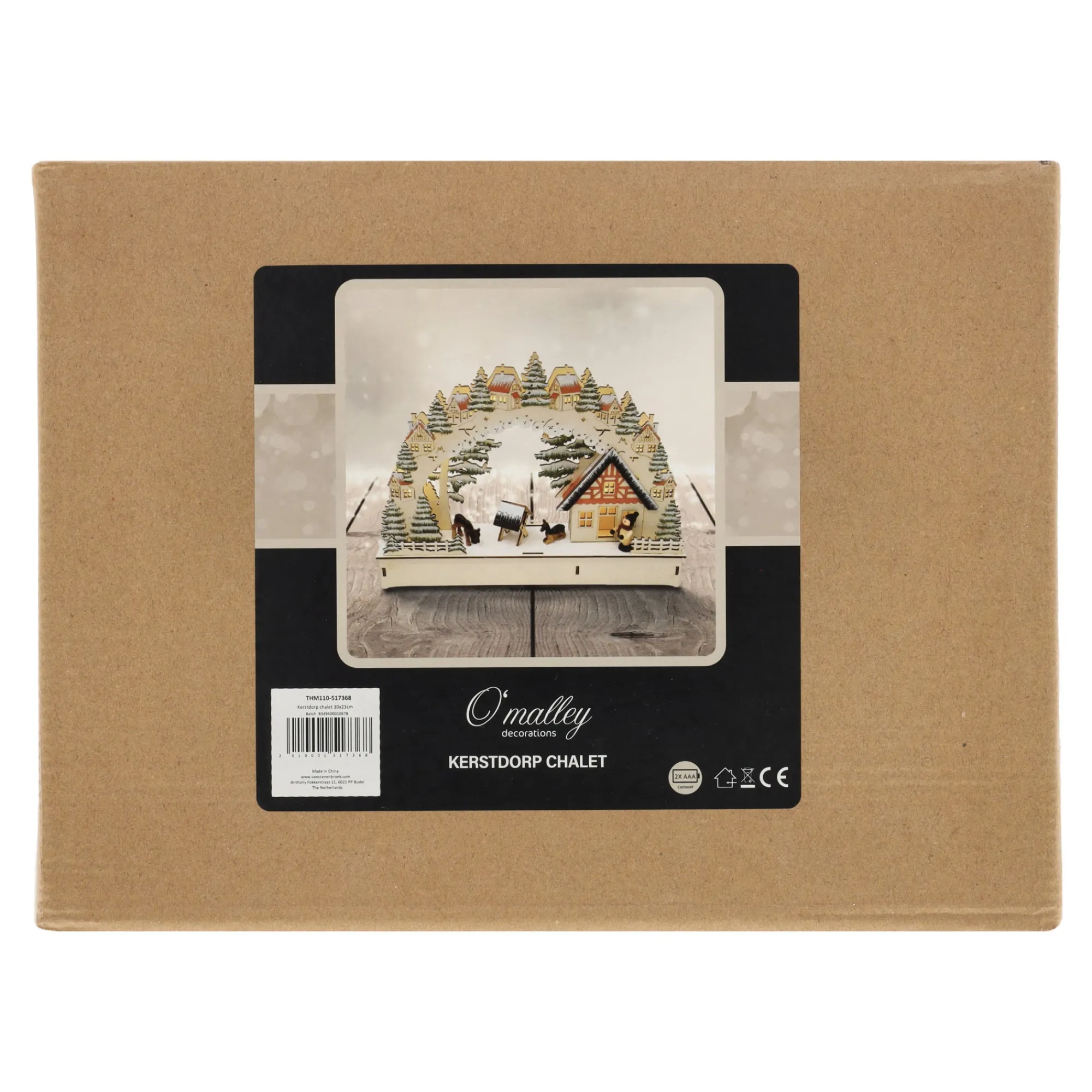 O'malley Kerstdorp<Kerstdorp chalet 30 x 23 cm