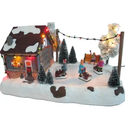 Kerstdorp<Kerstdorp chalet 33x19x17cm