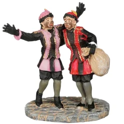 Luville Kerstdorp<Kerstdorp Grappige pieten 6 x 4 x 7 cm
