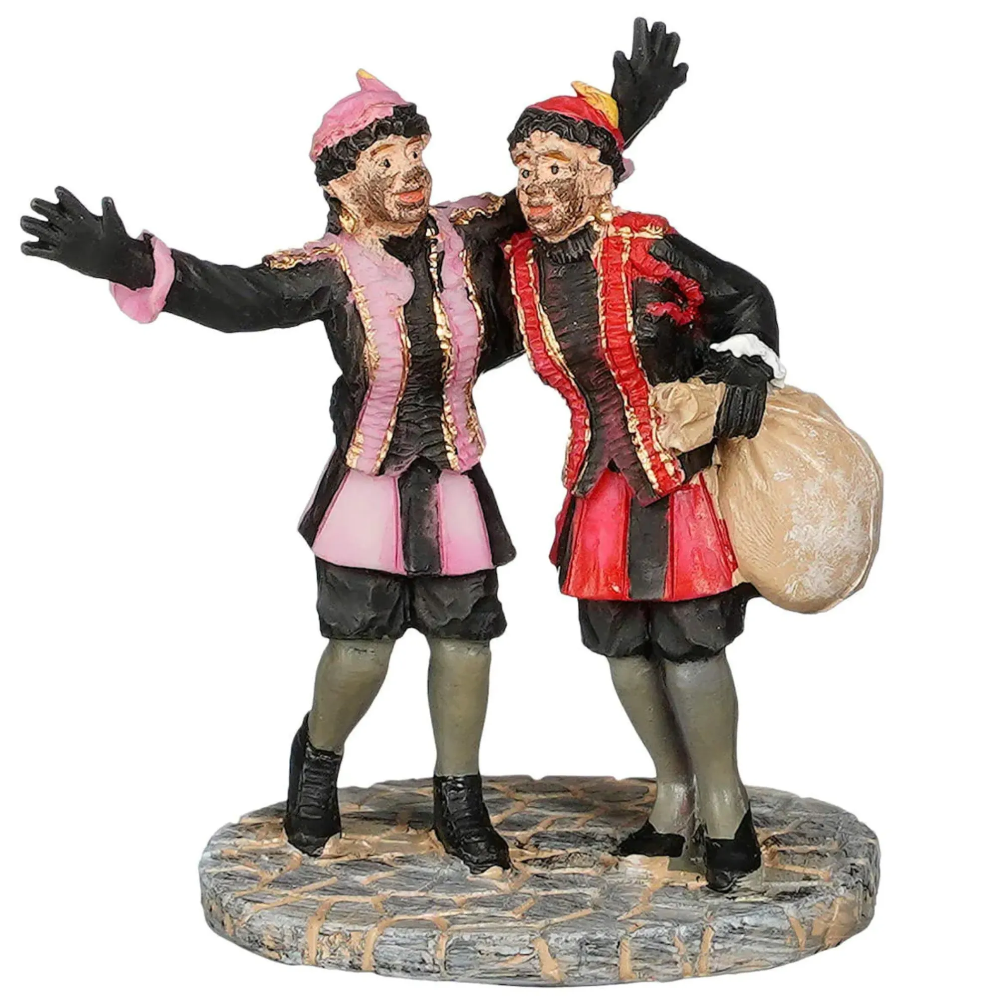 Luville Kerstdorp<Kerstdorp Grappige pieten 6 x 4 x 7 cm