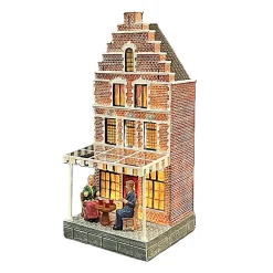 Kerstdorp<Kerstdorp huis pergola 9x9x21cm