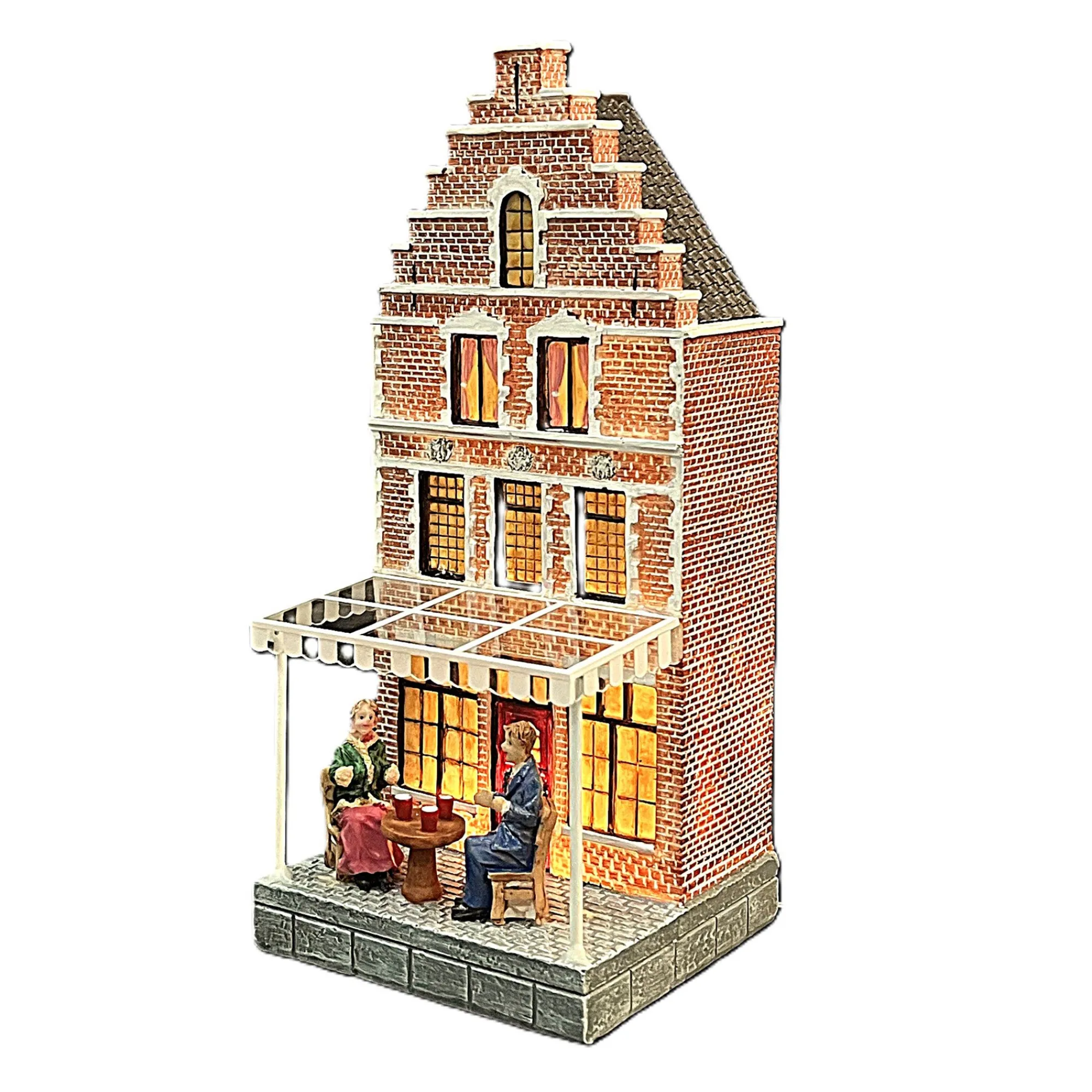 Kerstdorp<Kerstdorp huis pergola 9x9x21cm