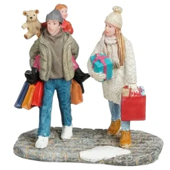 Luville Kerstdorp<Kerstdorp Kerstmarktbezoekers 7x4x7cm