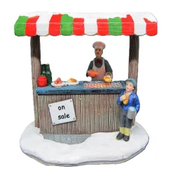 Kerstdorp<Kerstdorp kraam BBQ 11 x 8 x 10 cm
