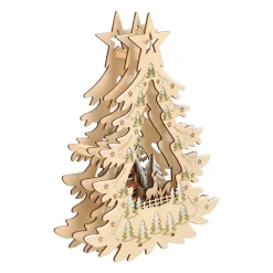 O'malley Kerstdecoratie<Kerstdorp lasercut kerstboom 23 x 30 cm