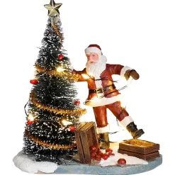 Luville Kerstdorp<Kerstdorp Onhandige Kerstman 9x6x10cm
