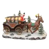Kerstdorp<Kerstdorp paard met koets 28x16x16cm