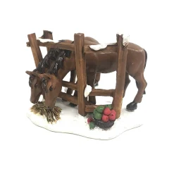 Kerstdorp<Kerstdorp paard 9x8cm