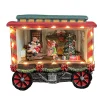 Kerstdorp<Kerstdorp pakjeswagon 16x8x13cm