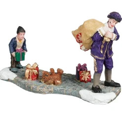Luville Kerstdorp<Kerstdorp Piet verliest cadeaus 13x6x10cm