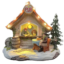 Kerstdorp<Kerstdorp pub 16x12x14cm