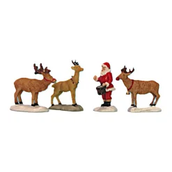 Kerstdorp<Kerstdorp rendieren kerstman