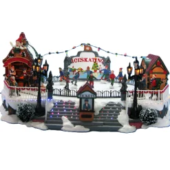 Kerstdorp<Kerstdorp schaatsbaan 40x28x17cm