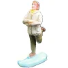 Kerstdorp<Kerstdorp schaatster beige