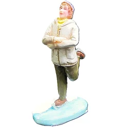 Kerstdorp<Kerstdorp schaatster beige