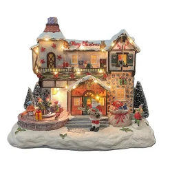 Kerstdorp<Kerstdorp skigebied 30x17x25cm