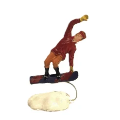 Kerstdorp<Kerstdorp snowboarder rood