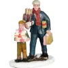 Luville Kerstdorp<Kerstdorp vader met zoon 5x3x7cm