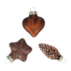 O'malley Kerstballen|Kerstdecoratie<Kersthanger mix 12st. bruin
