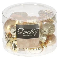 O'malley Kerstdecoratie|Kerstballen<Kersthanger mix 12st. goud