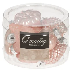 O'malley Kerstdecoratie|Kerstballen<Kersthanger mix 12st. roze