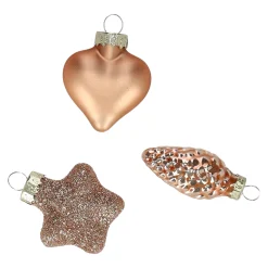 O'malley Kerstdecoratie|Kerstballen<Kersthanger mix 12st. roze goud