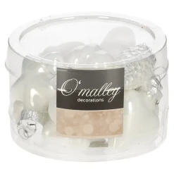 O'malley Kerstdecoratie|Kerstballen<Kersthanger mix 12st. wit